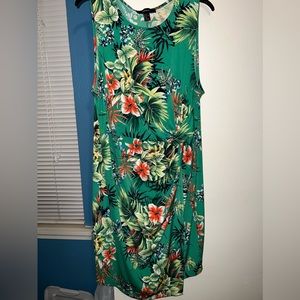 Forever 21 green floral dress